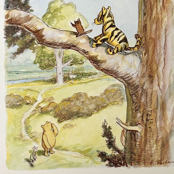 Winnie the Pooh Art Prints set of 2 Unframed 10 x 14 His Art Gallery Shepard - Picture 4 of 8